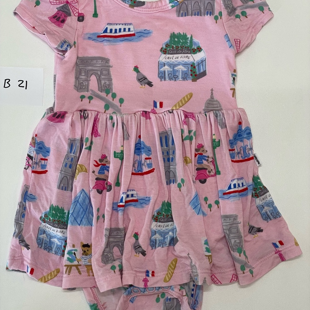 Little Sleepies weekend in Paris skater dress with bodysuit